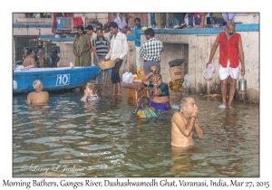 Morning Bathers in the Ganges River