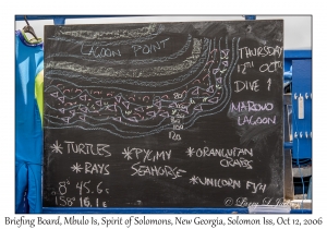 Dive Briefing Board