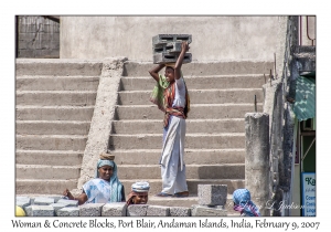 Woman & Concrete Blocks