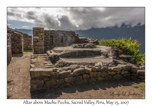 Altar above Machu Picchu