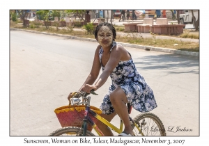 Sunscreen Woman on Bike