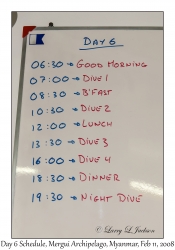 Day 6 Schedule