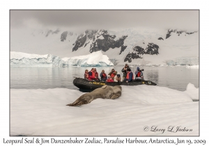 Leopard Seal & Jim Danzenbaker Zodiac