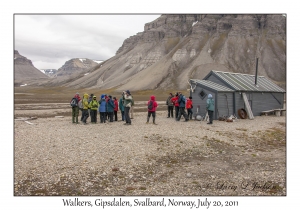 2011-07-20#4456 Walkers, Gipsdalen, Svalbard