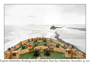 Kapitan Khlebnikov Breaking Ice & Helicopter