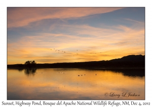 Sunset, Highway Pond