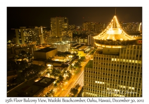 25th Floor Balcony View at Night