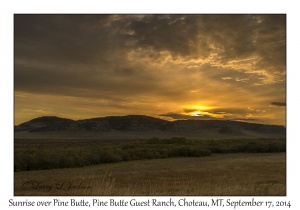 Sunrise over Pine Butte