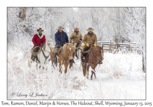 Tom, Ramon, Daniel, Marijn & Horses