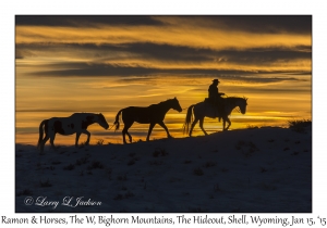 Ramon & Horses at Sunset