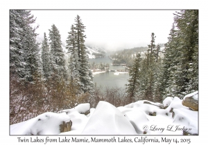 Twin Lakes from Lake Mamie, May 14, 2015