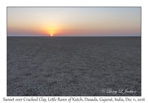 Sunset over Cracked Clay