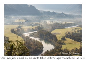 Soca River from the Church-Monument to Italian Soldiers