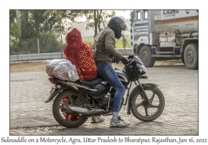 Sidesaddle on a Motorcycle