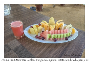 Watermelon Drink & Breakfast Fruit Plate