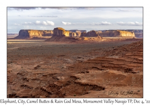 Elephant, City, Camel Buttes & Rain God Mesa