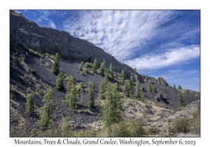 Mountains, Trees & Clouds