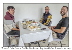 2025-09-19#0614 Drivers & Artur, Lunch, Zhuldyz Guesthouse, Basshi, Kazakhstan