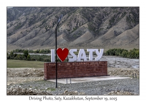 2025-09-19#9763 Driving Photo, Sign, Saty, Kazakhstan
