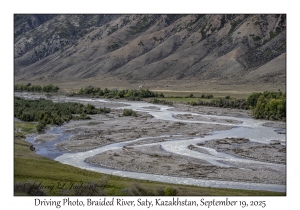 2025-09-19#9767 Driving Photo, Braided River, Saty, Kazakhstan
