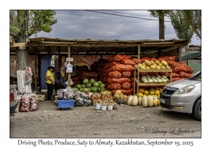 2025-09-19#9810 Driving Photo, Produce, Saty to Almaty, Kazakhstan