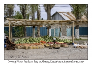 2025-09-19#9814 Driving Photo, Produce, Saty to Almaty, Kazakhstan