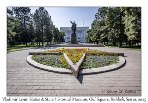 2025-09-21#4972 Vladimir Lenin Statue & State Historical Museum, Old Square, Bishkek, Kyrgyzstan