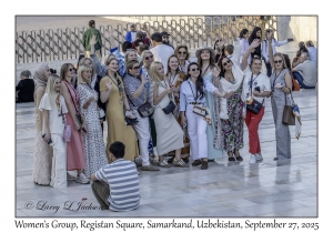 2025-09-27#2217 Women's Group, Registan Square, Samarkand, Uzbekistan