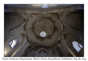 2025-09-27#5352 Dome, Unknown Mausoleum #2, Shah-I-Zinda, Samarkand, Uzbekistan