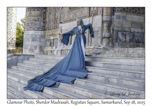 2025-09-28#2264 Glamour Photo, Sherdor Madrasah, Registan Square, Samarkand, Uzbekistan