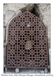 2025-09-28#5452 Detail, Western Iwan, Bibi-Khanym Mosque, Samarkand, Uzbekistan