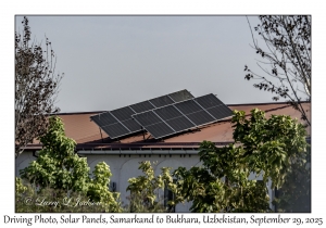 2025-09-29#2433 Driving Photo, Solar Panels, Samarkand to Bukhara, Uzbekistan