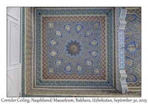 2025-09-30#2604 Corridor Ceiling, Naqshbandi Mausoleum, Bukhara, Uzbekistan