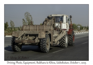 2025-10-01#2798 Driving Photo, Equipment, Bukhara to Khiva, Uzbekistan