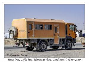 2025-10-01#2845 Heavy Duty, Coffee Stop, Bukhara to Khiva, Uzbekistan