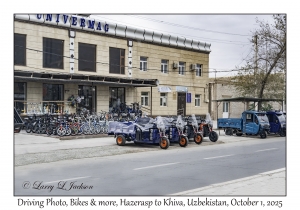 2025-10-01#2999 Driving Photo, Bikes, Hazerasp to Khiva, Uzbekistan