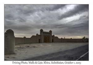2025-10-01#3043 Driving Photo, Walls, Khiva, Uzbekistan