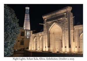 2025-10-02#0023 Night Lights, Itchan Kala, Khiva, Uzbekistan