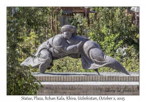 2025-10-02#3162 Statue, Plaza, Itchan Kala, Khiva, Uzbekistan