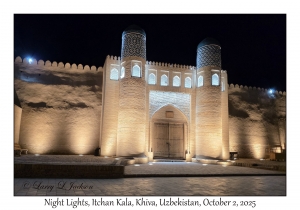 2025-10-02#3254 Night Lights, Itchan Kala, Khiva, Uzbekistan