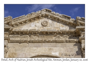 2026-01-20#3449 Detail, Arch of Hadrian, Jerash Archeological Site, Amman, Jordan
