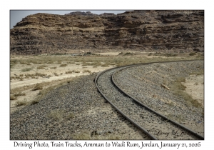 2026-01-21#3590 Driving Photo, Train Tracks, Amman to Wadi Rum, Jordan