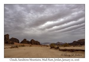 2026-01-22#3773 Clouds, Sandstone Mountains, Wadi Rum, Jordan