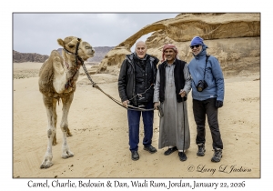2026-01-22#3935 Charlie, Bedouin & Dan, Sandstone Mountains, Wadi Rum, Jordan
