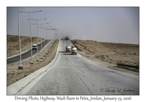 2026-01-23#4026 Driving Photo, Highway, Wadi Rum to Petra, Jordan