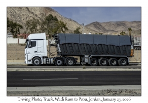 2026-01-23#4031 Driving Photo, Truck, Wadi Rum to Petra, Jordan