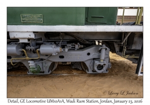 2026-01-23#5968 Detail, GE Locomotive UM10A1A, Wadi Rum Station, Jordan