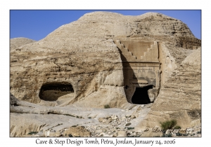 2026-01-24#4146 Cave & Step Design Tomb, Petra, Jordan