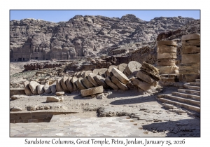 2026-01-25#4401 Sandstone Columns, Great Temple, Petra, Jordan
