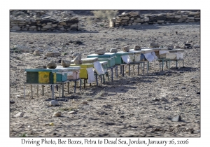 2026-01-26#4526 Driving Photo, Bee Boxes, Petra to Dead Sea, Jordan